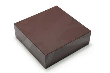 Brown box on white background