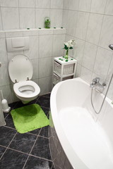 green bathroom