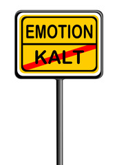 Schild mit Information