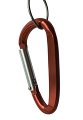 Carabiner on white background