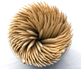 Tub of toothpicks