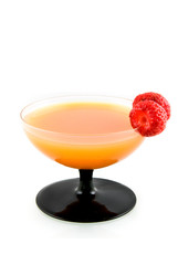 Fresh fruit drink on white background