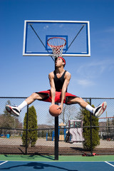 Man Playing Basketball