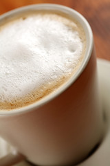 Cup of coffee with milk