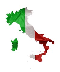 Drapeau carte italien