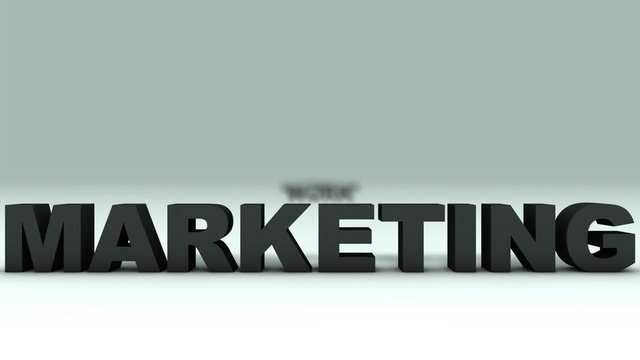 3d business words zoom in with depth of field, loopable