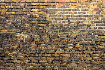 Old brick wall in landscape orientation