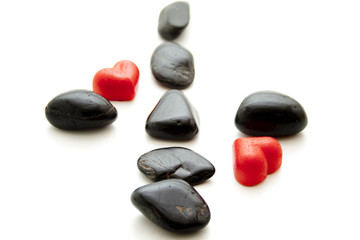 Steine und Herze