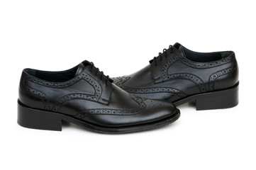 Black shoes isolated on the white background