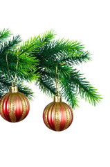 Christmas decoration isolated on the white background