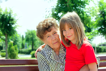 Grandmother with granddaughter