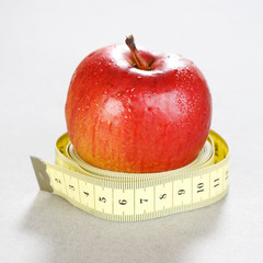 Apple and a measure tape