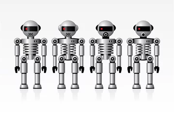 Deurstickers Een set robots in vectorformaat © Faust