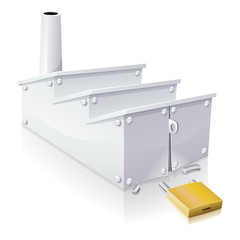 Usine blanche cambriolée (reflet)