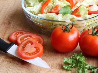 Salad preparation