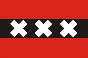 Naklejka premium Flag Of Amsterdam
