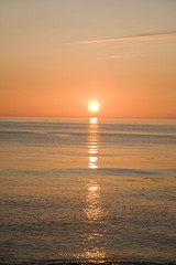 france; normandie; etretat : coucher de soleil