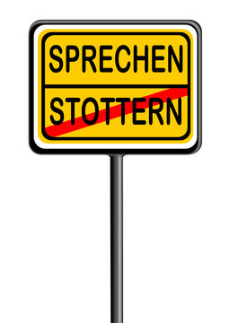 Schild mit Information