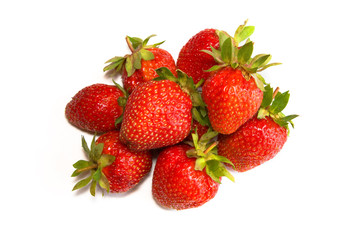 Strawberries isolated over white background