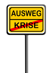 Information mit Schild