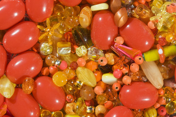 Orange and yellow beads