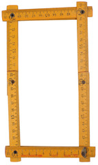 old yellow ruler forming font symbol 0
