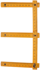 old yellow ruler forming font symbol 3