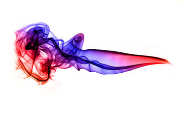 Colorful puff of abstract smoke
