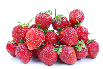 Fototapeta na wymiar Heap of red- ripe strawberry