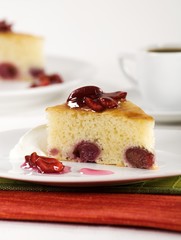 Cherry sponge cake