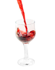 pouring red wine