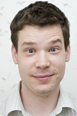 Fototapeta premium Young Male with Raised Eyebrows