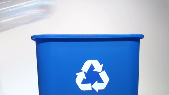 Recycling plastic close-up