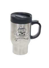 Stainless steel skull travel mug