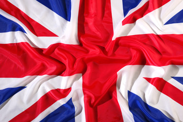 flappinf flag UK with wave