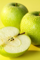 Fresh green apples