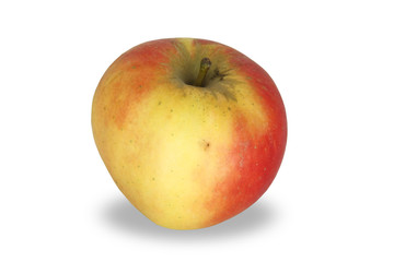 yellow red apple