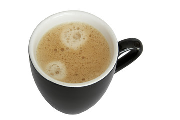 black cup of coffee