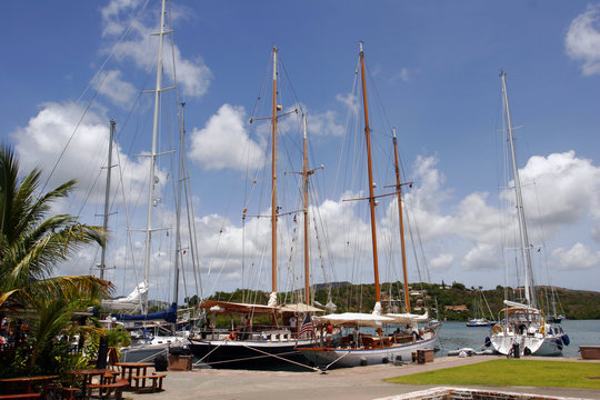 Yachts on Falmouth Bay, English Harbor