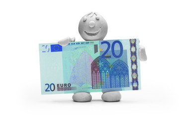 Mann Knete Geld Euro