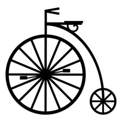 Vector of a pennyfarthing cycle isolated on white background