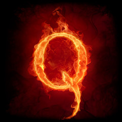 Fire letter Q