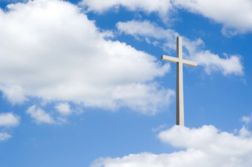 Cross on clouds
