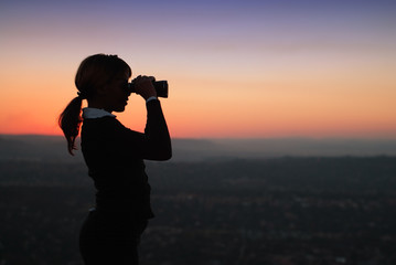 Silhouette of Business Woman