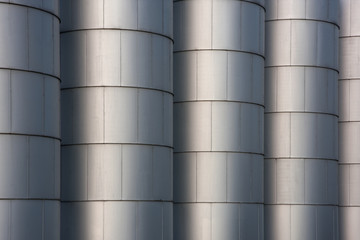 grain bins - industrial background