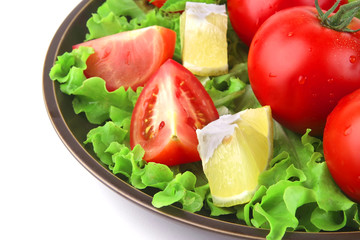 vegetable mix on dark dish