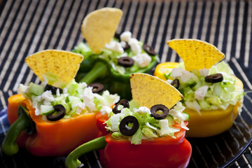 peppers filled with salad