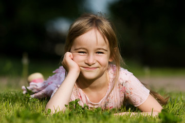 Little girl in outdoor settings