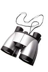 Binoculars isolated over white background