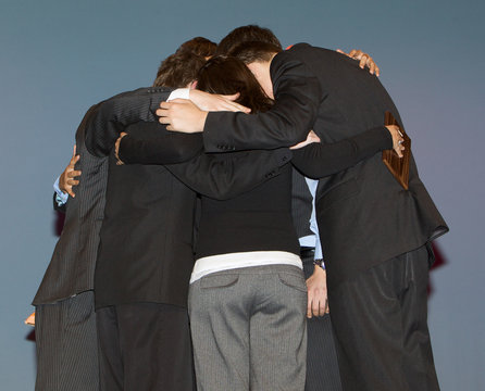 Group Winners Hug